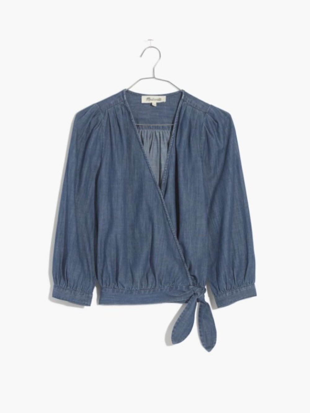 Madewell Denim Wrap Top - Picture 12 of 13